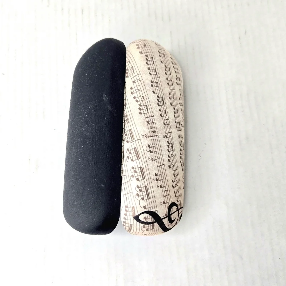 Eyeglass Case, Music Themed. Hard Shell.